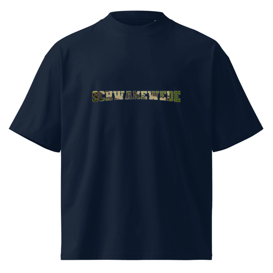 Oversized Unisex Bio-T-Shirt mit breitem Kragen für Schwanewede