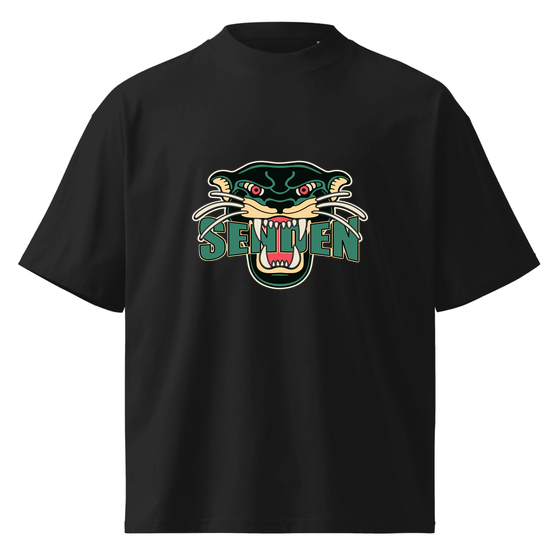 Oversized Unisex Bio-T-Shirt mit breitem Kragen für Senden